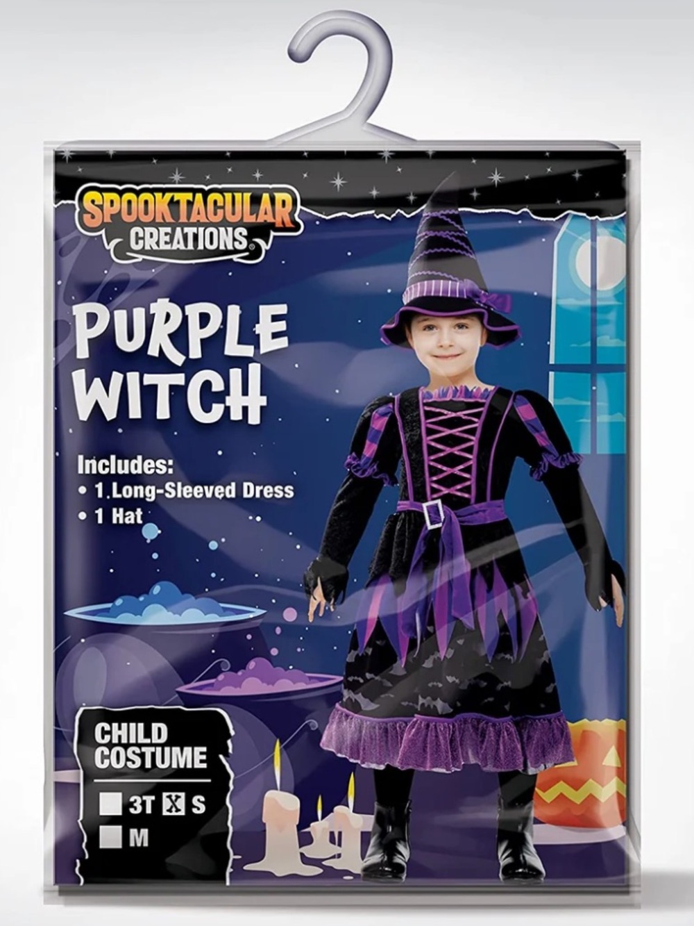 3T Purple Witch Costume - Dress & Hat